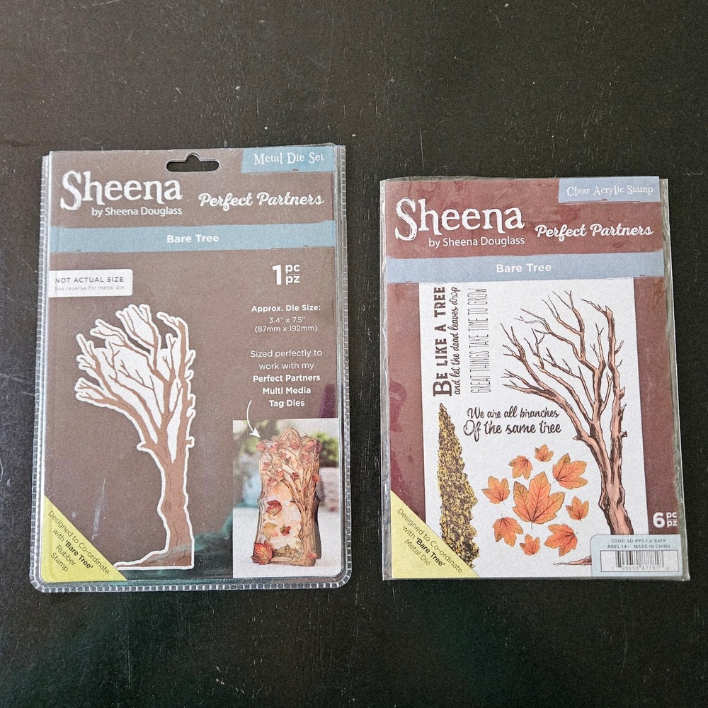 Sheena Douglass Bare Tree Metal Die and Clear Stamp Set Perfect Partners Nature
